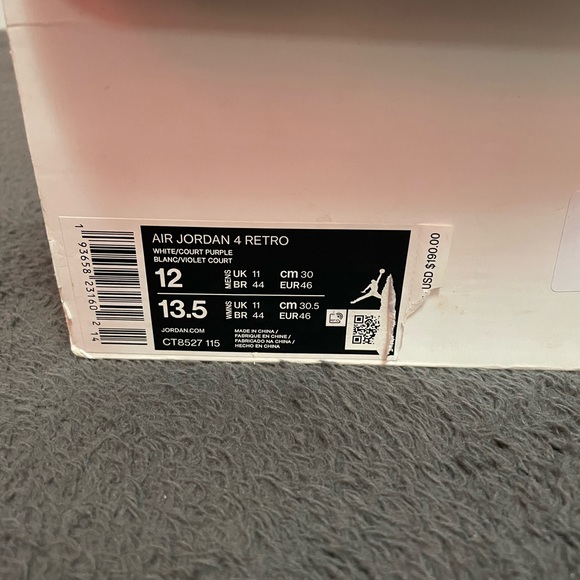 Jordan 4 metallic purple - Picture 7 of 7